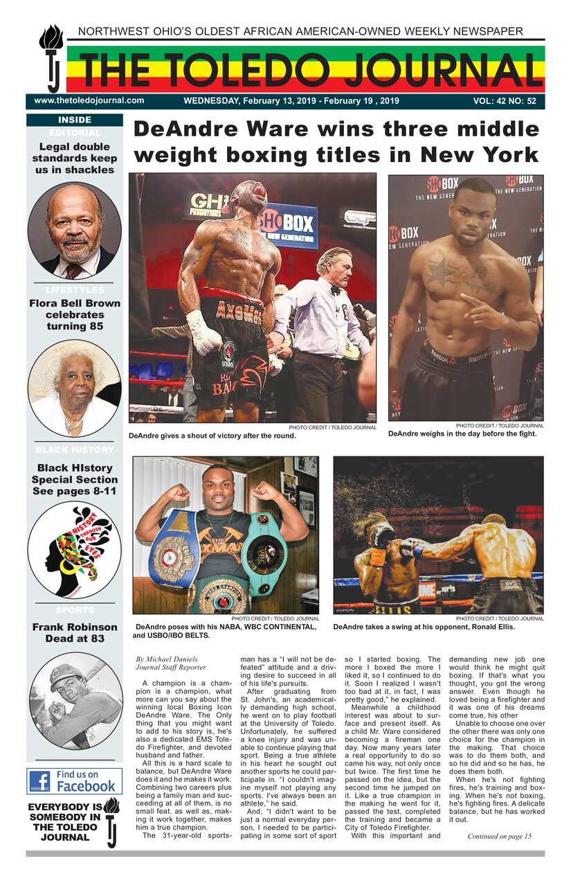 The Toledo Journal February 13 2019 Front Page